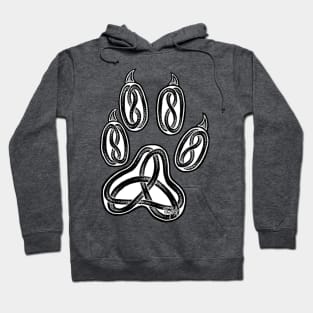 Celtic Wolf Paw Print Hoodie